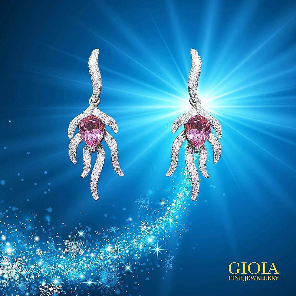 custom made pink spinel earring | GIOIA Fine Jewellery