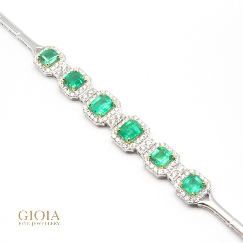 Custom made Emerald Bracelet - Local Singapore Customised Jeweller