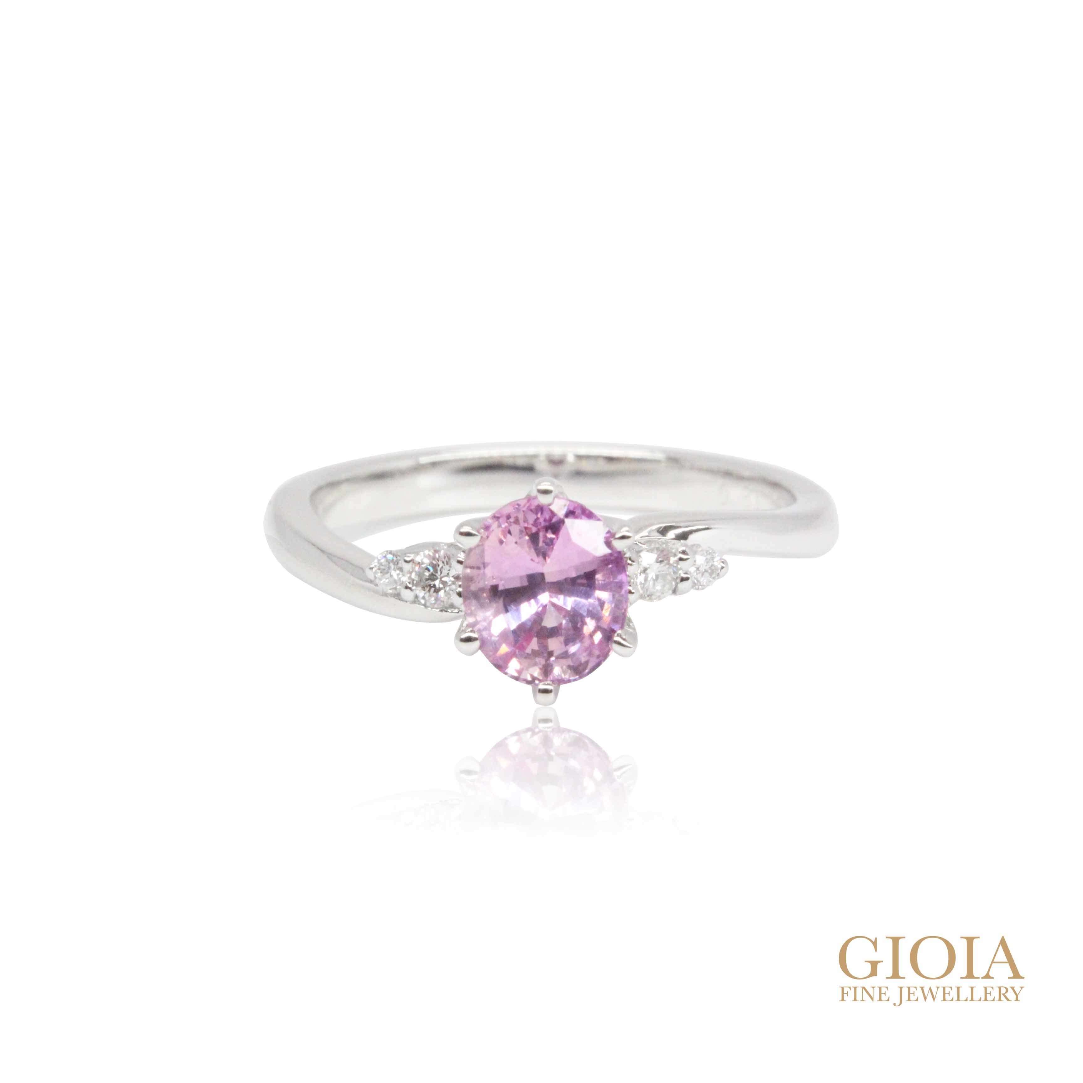 Custom made Pink Sapphire Engagement Ring | Local Singapore Customised Jeweller