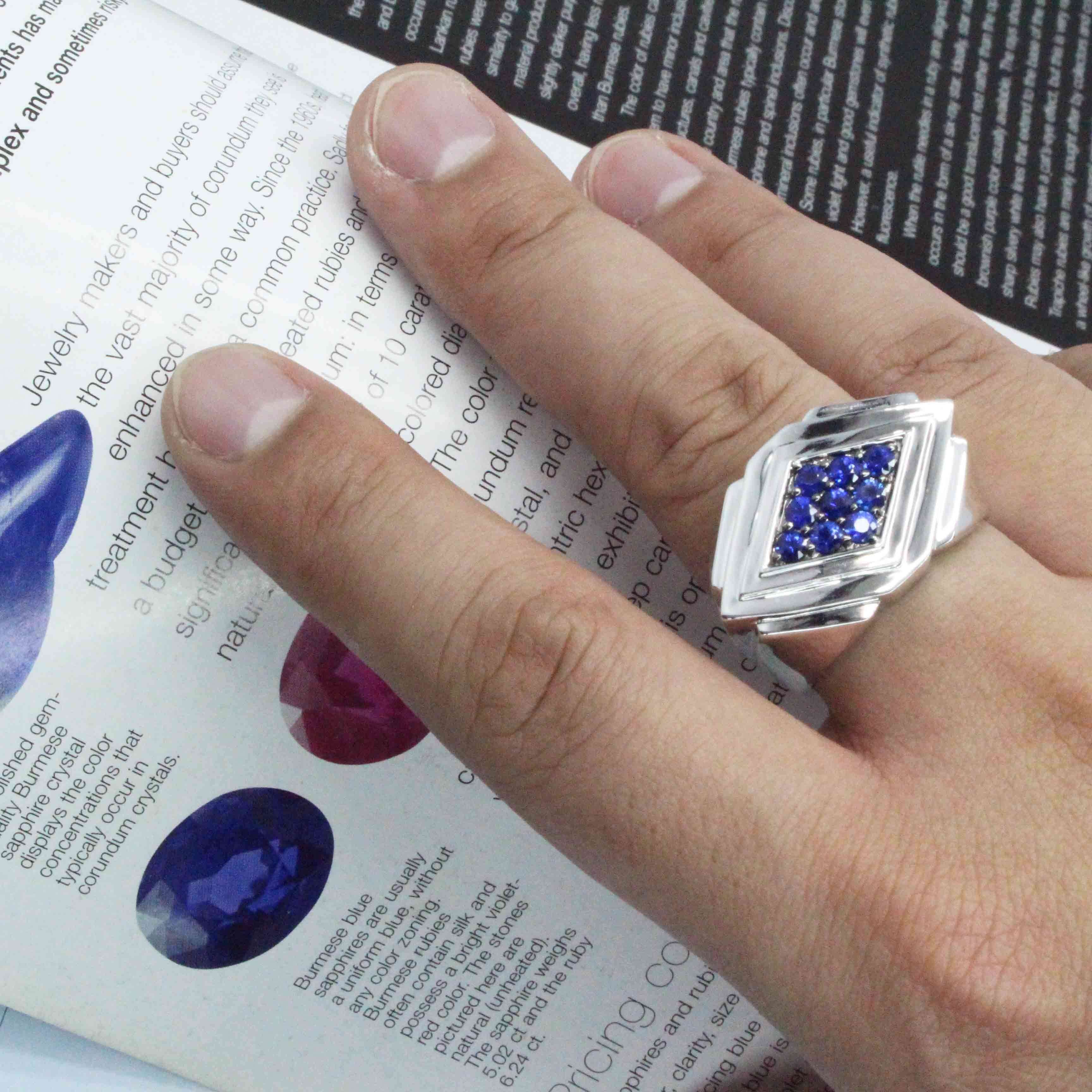 custom made Sapphire men ring - Unique bespoke men's ring | Local Singapore Customise Jeweller