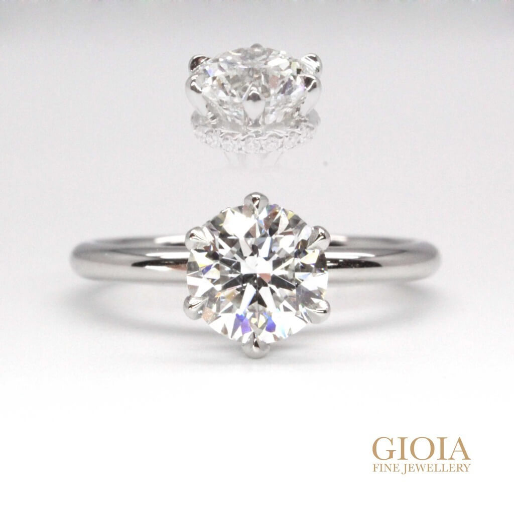 Unique Platinum Diamond Ring - Custom made wedding engagement ring | Local Singapore Personalised Jeweler