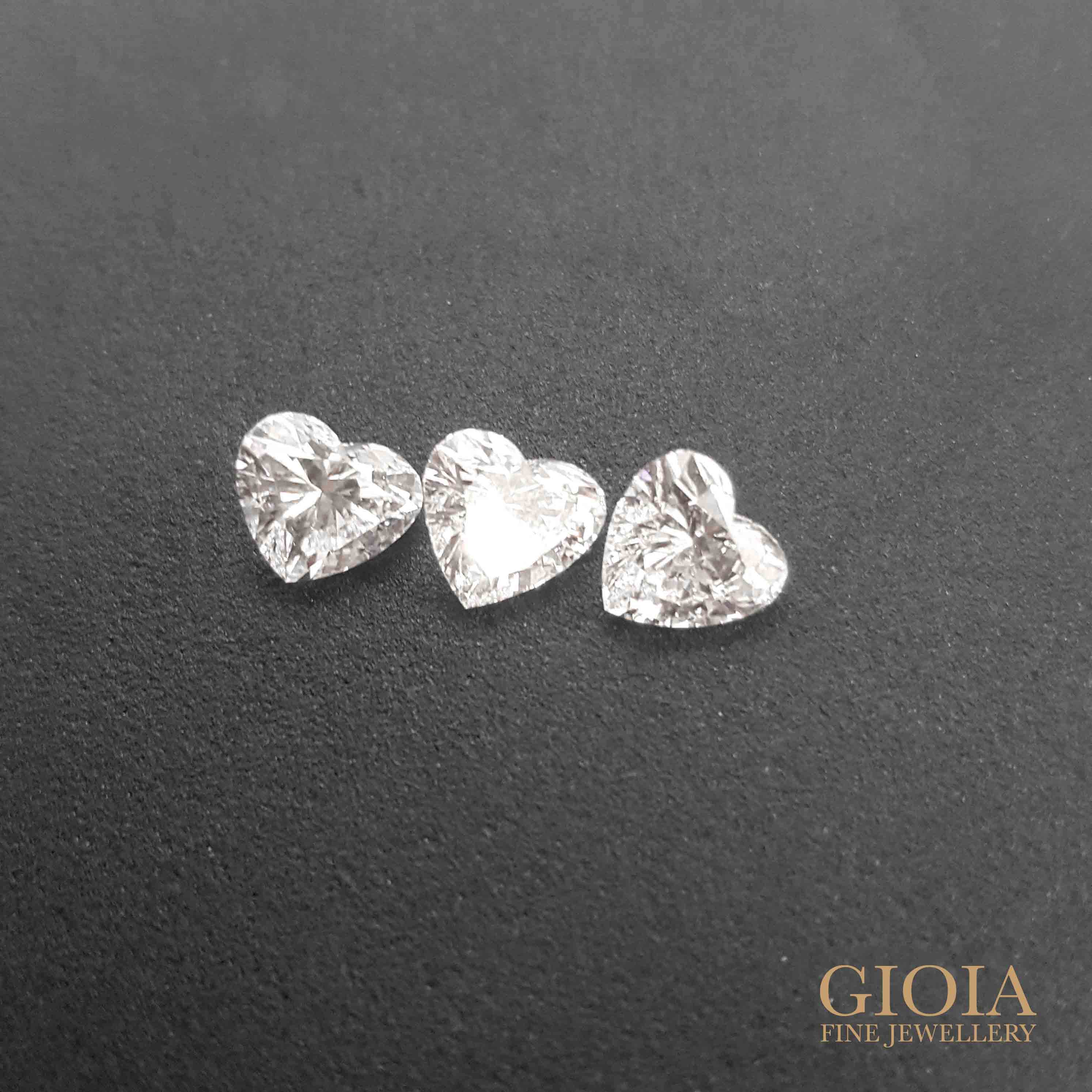 Heart-shape diamond - brilliant diamond unique wedding proposal ring or valentine's gift | local Singapore Custom made jewellery