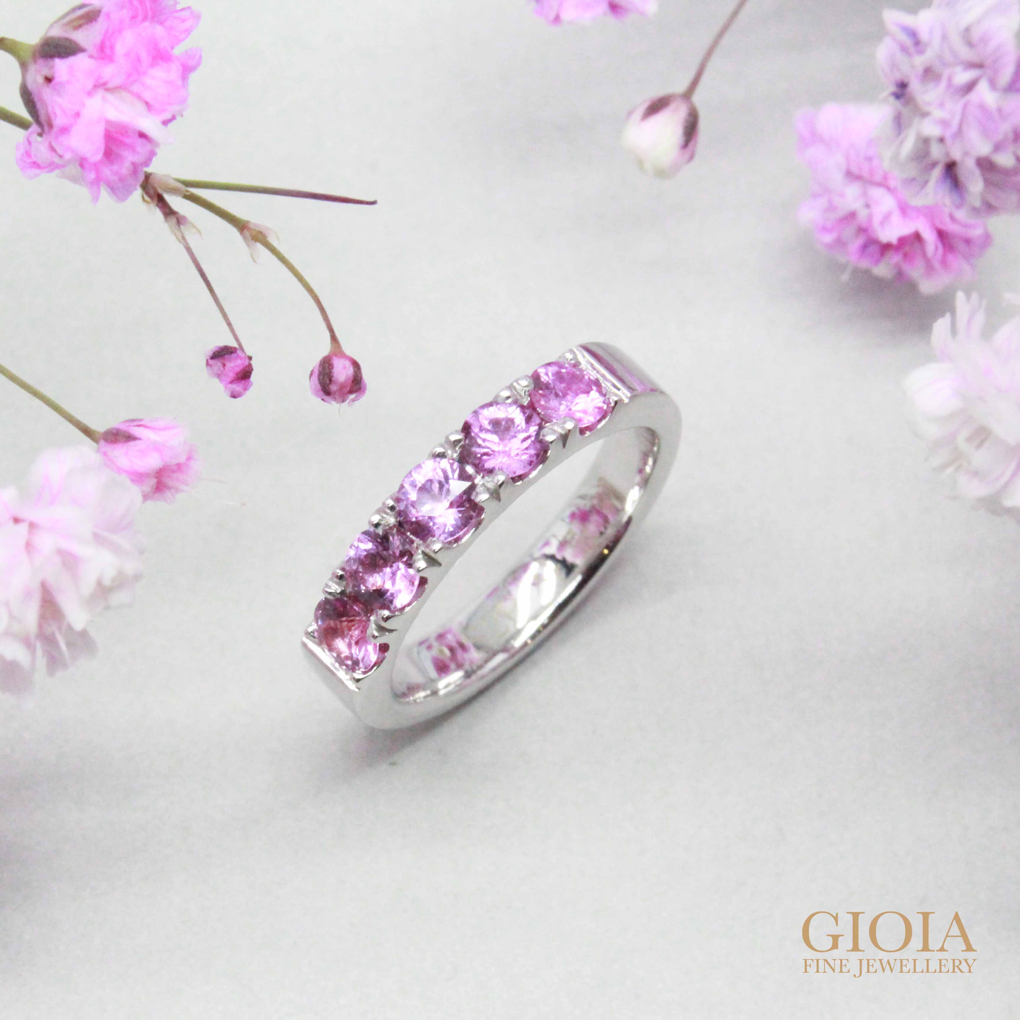 custom made pink sapphire gemstone as gift - customised ring jewellery | Local Singapore Trusted Custom made Jeweller