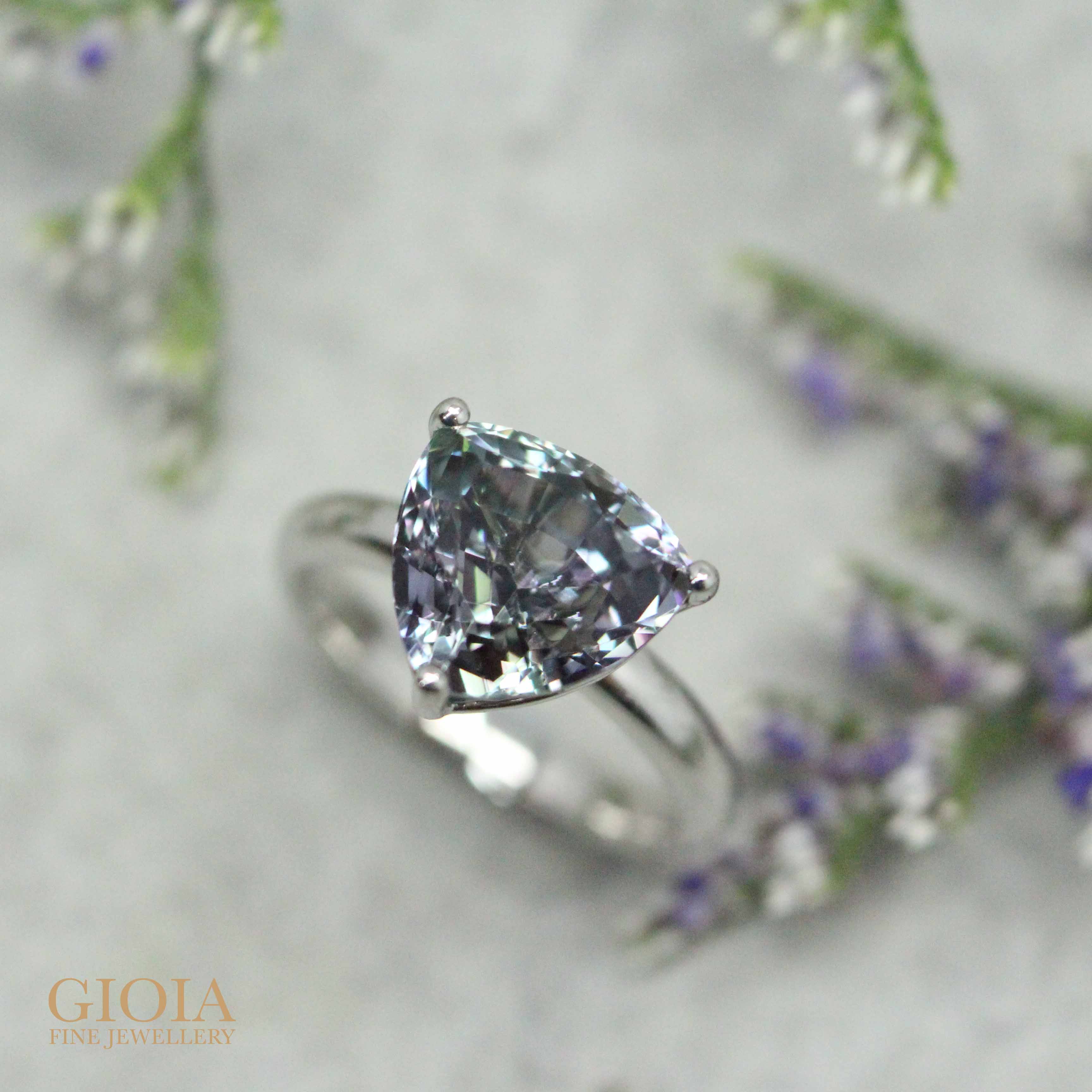 Tanzanite Trilliant-cut Engagement Ring - custom made a unique wedding ring with coloured gemstone | Local Custom made Jeweller