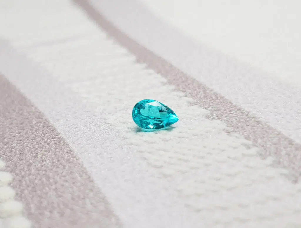 Paraiba Tourmaline Engagement ring from Brazil & Mozambique. Customised to Fine Jewellery with Finest Paraiba Tourmaline the birthstone for the month of October