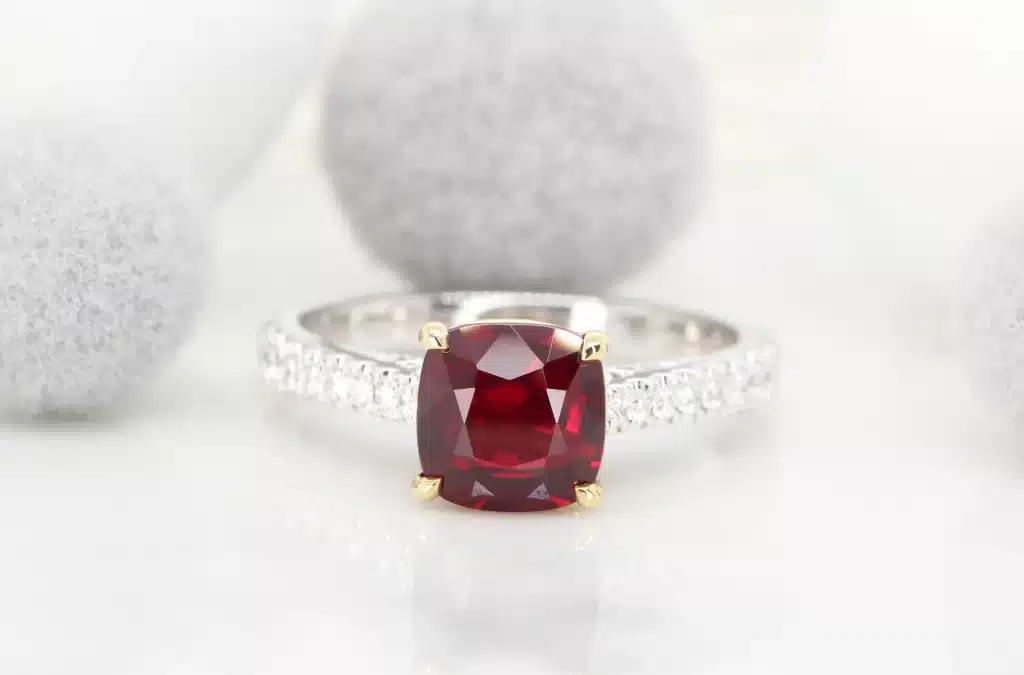 Vivid Ruby Proposal Ring - Gemstone Engagement Ring
