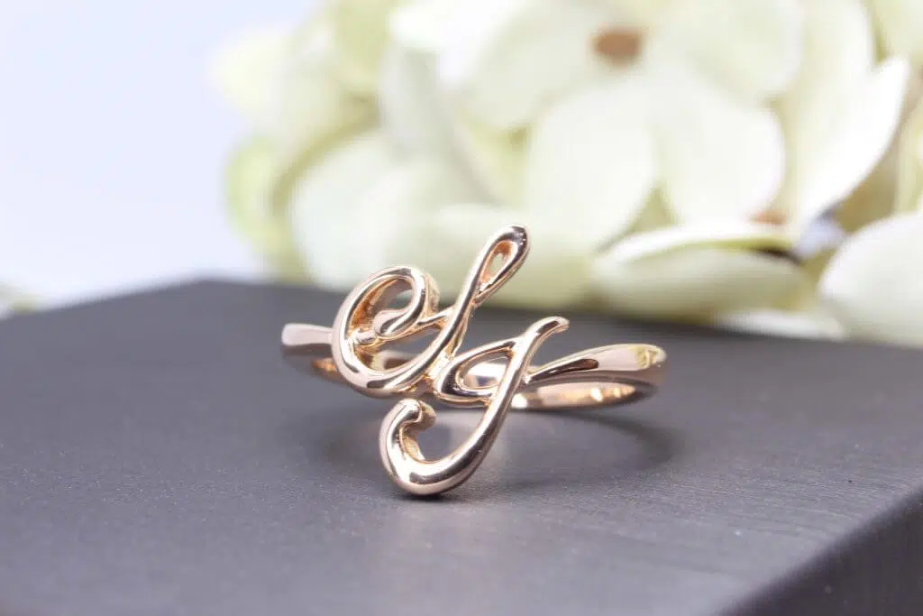 Si Dian Jin - Ring Wedding Jewellery Customised Si Dian Jin 四点金 Gold SJ Ring - Wedding Jewellery