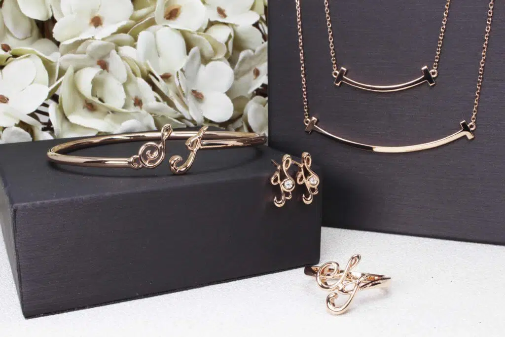 Si Dian Jin Customised Wedding Jewellery Customised Si Dian Jin 四点金 Gold, Custom made gold Earring, Necklace, Bangle and Ring in Rose gold, White gold and Natural white gold, Customised you Wedding Jewellery Si Dian Jin with GIOIA Fine Jewellery - Wedding Jewellery Local Singapore
