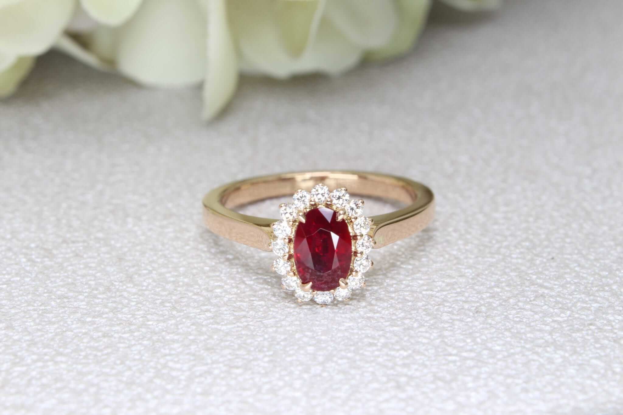 Red ruby ring deals gold