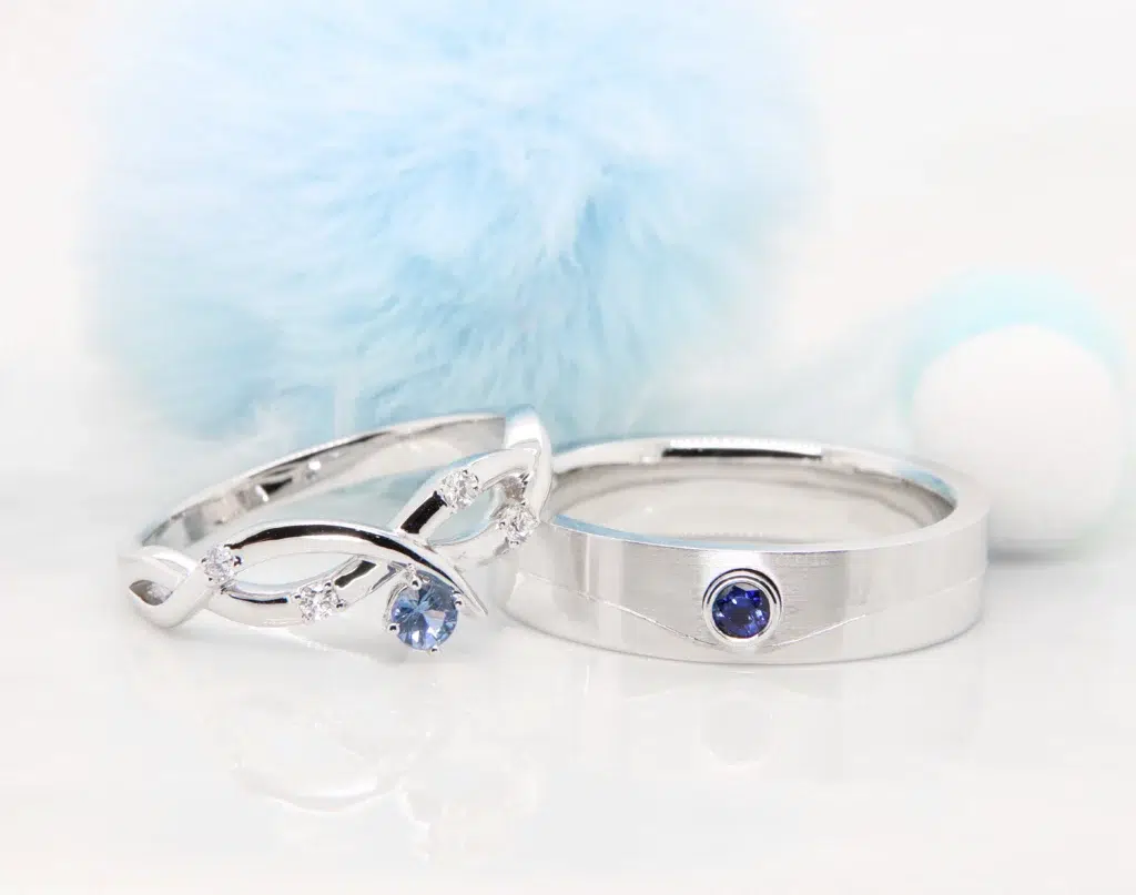 unique sapphire wedding bands with gemstone wedding rings 