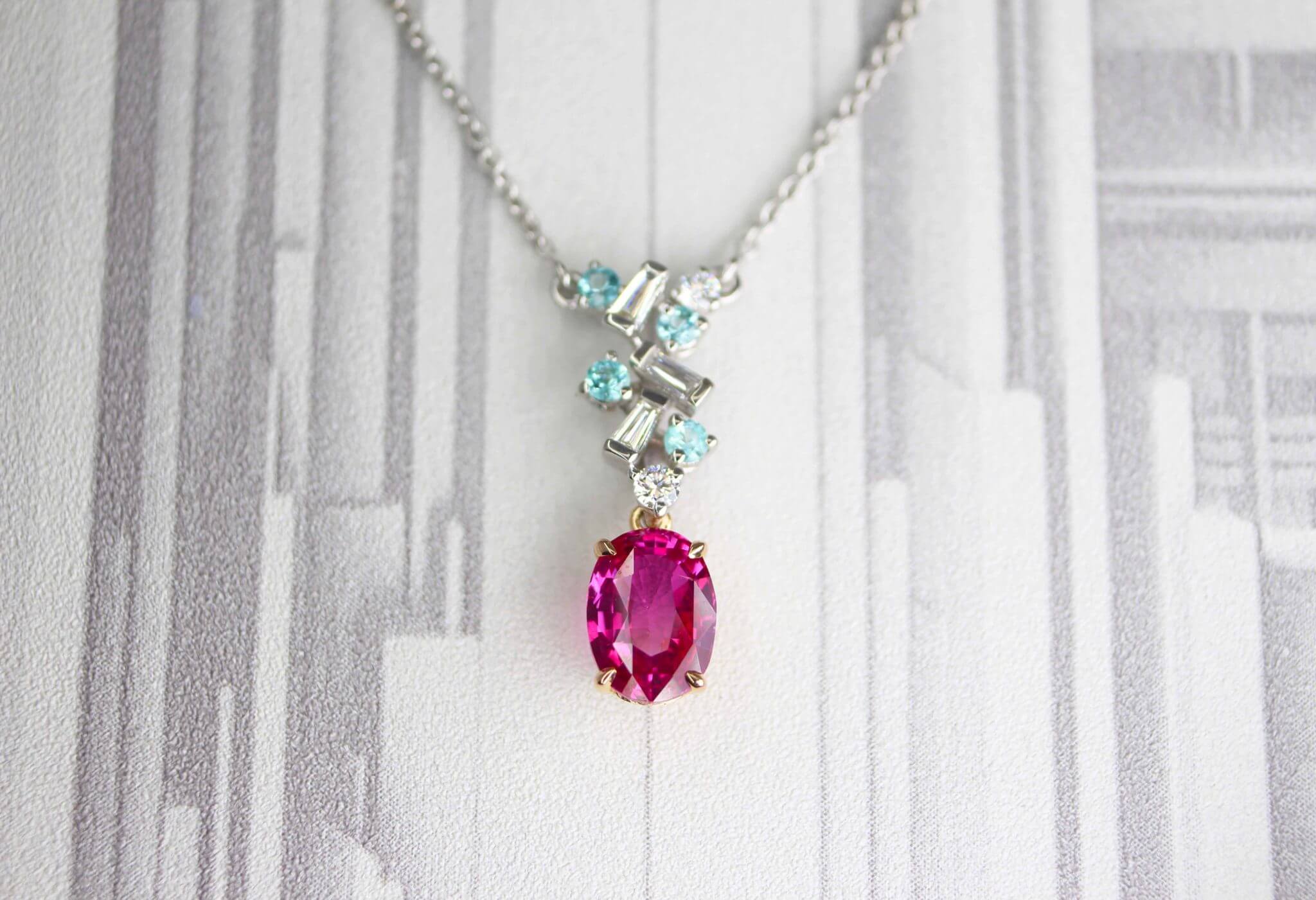 ruby pendant necklace