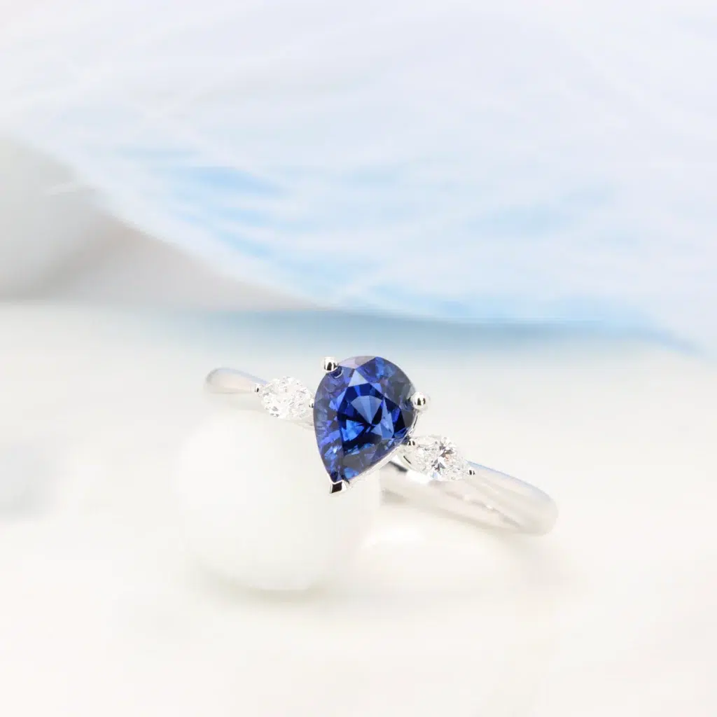 Unheated Blue Sapphire Ring Cornflower Blue Gemstone Engagement Ring for a unique proposal 