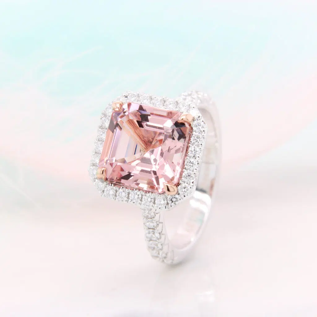Morganite Ring Customised Engagement ring to anniversary jewellery