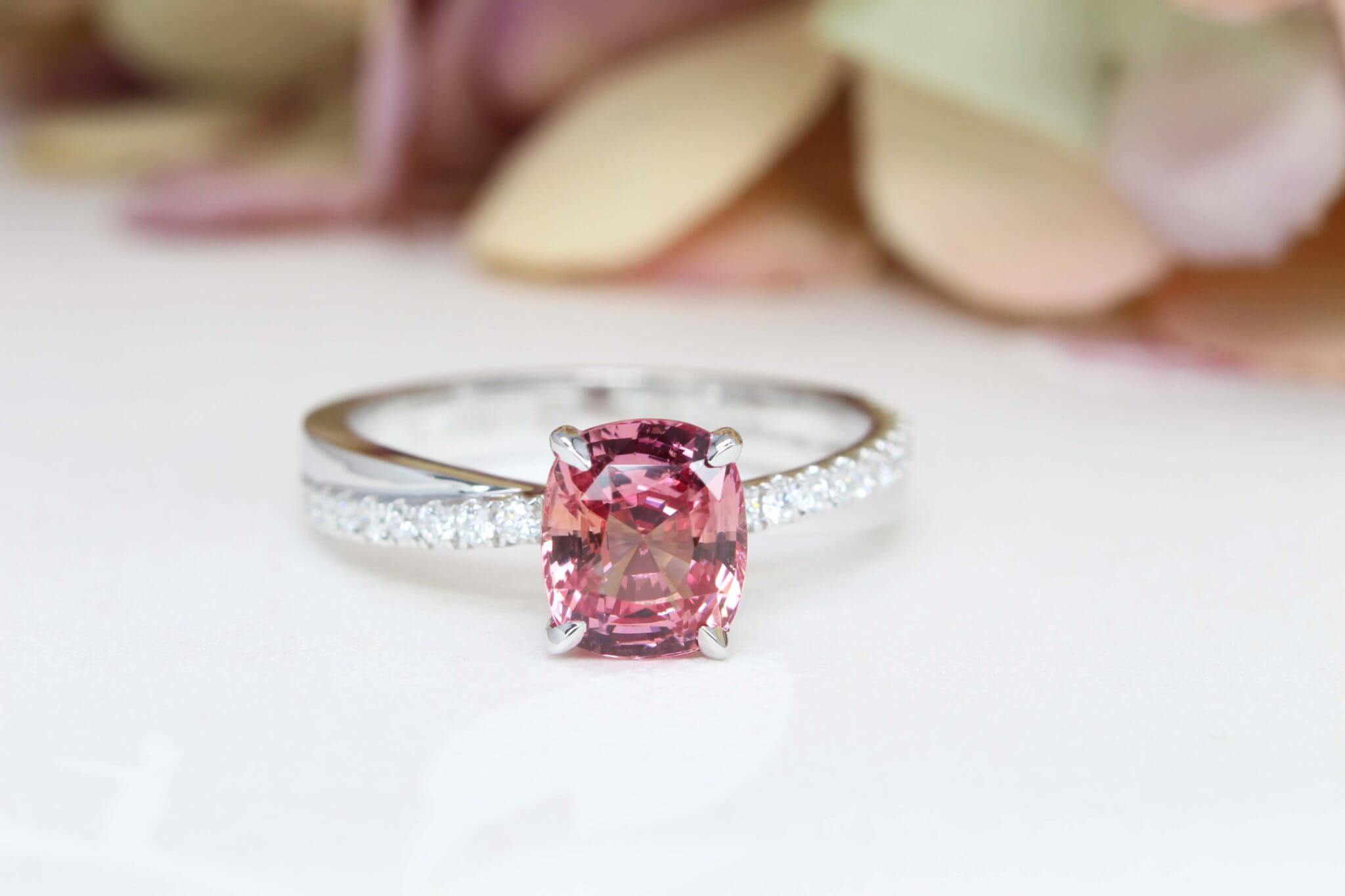 Padparadscha Sapphire Engagement Ring Customised Jewellery,Patio Small Backyard Landscaping Ideas Do Myself