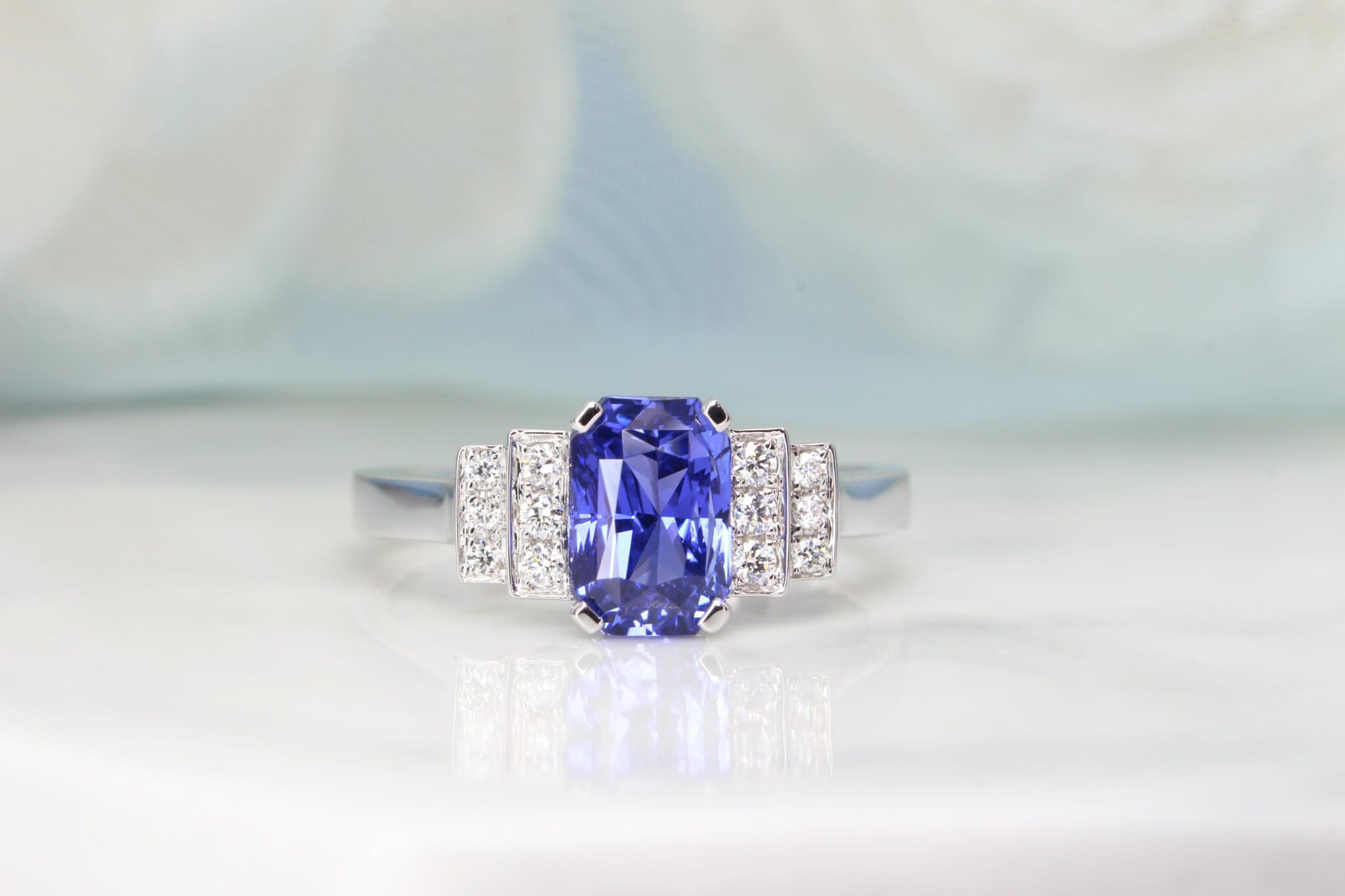 Tanzanite art deco on sale ring