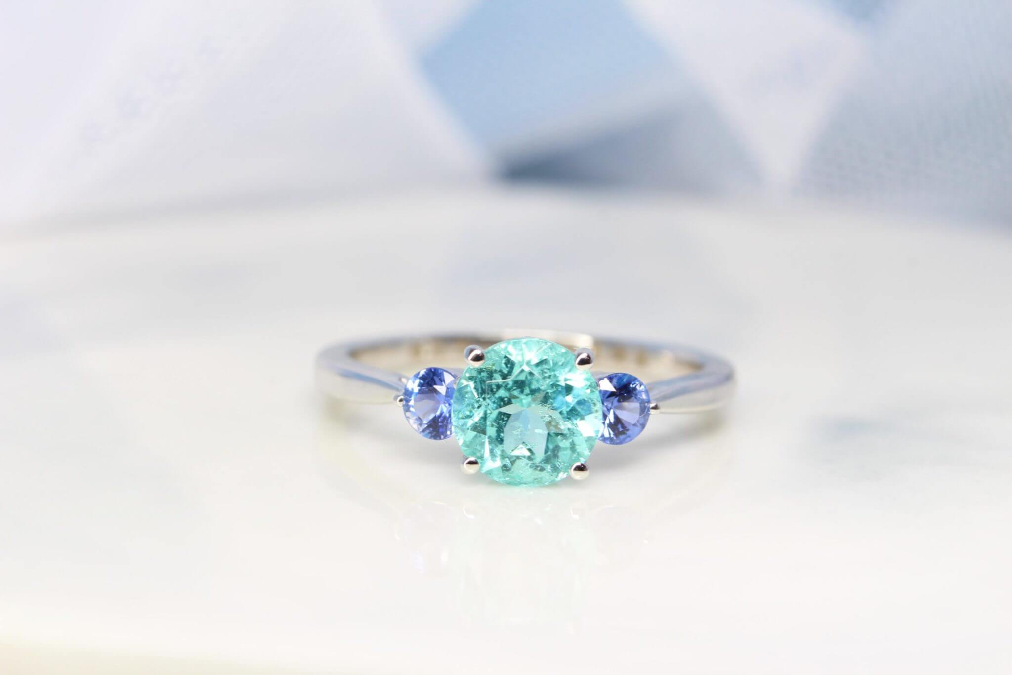 Blue Tourmaline Venus Ring | Handmade in London