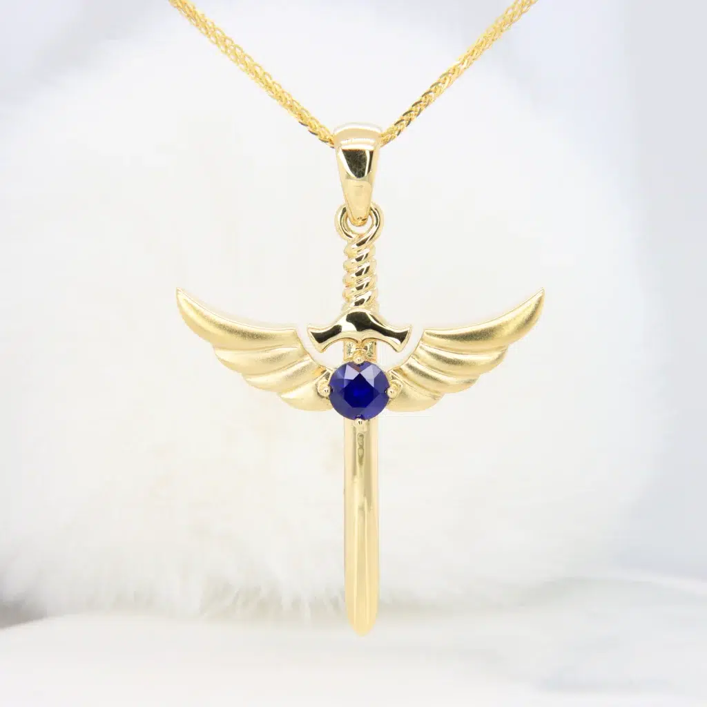 Personalised Jewellery Custom Design with Cross Wing Sword in Singapore