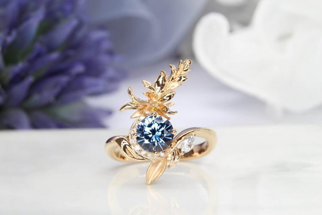 Design with Colored Gemstone, unique design with family birthstone to fine jewelry, engagement proposal ring | Singapore
