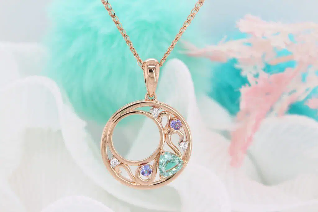 Gemstone Fairytale Jewellery - Princess Jasmine Pendant. Unique crafted Pendant with a story telling design in Singapore