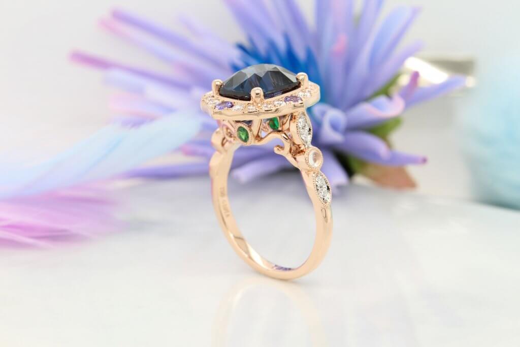 Buy Dainty Tanzanite Ring, Sterling Silver Ring, Birthstone Ring, Natural Tanzanite  Ring, Gemstone Ring, Gift for Her, Blue Stone, Stacking Ring Online in  India… | Ring