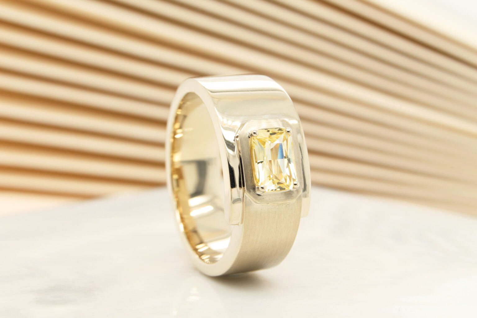 Modern Men's Ring Personalised design men jewellery with Gems