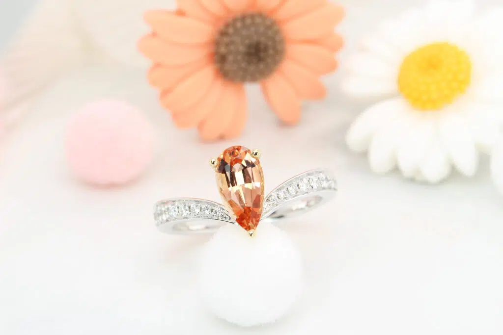 custom setting ring Imperial Topaz Tiara Ring