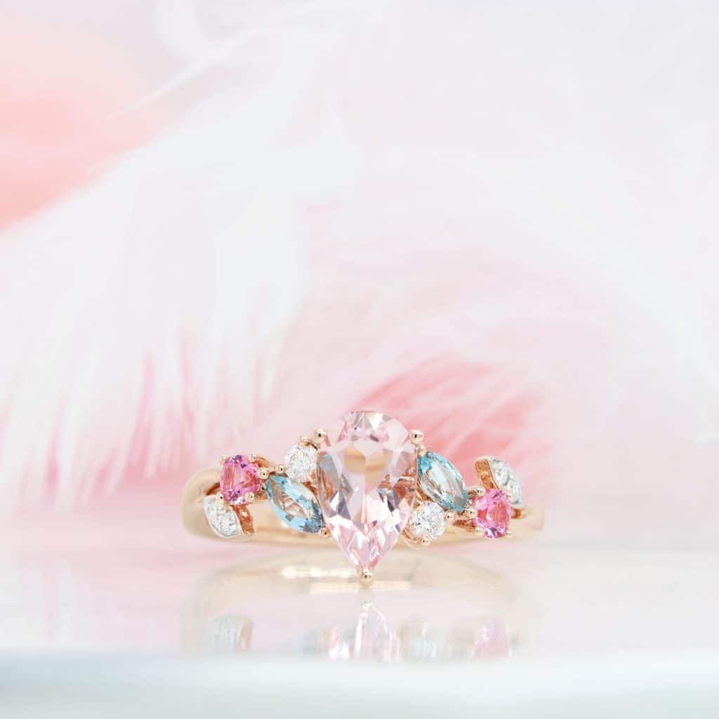 Pink hot sale beryl ring