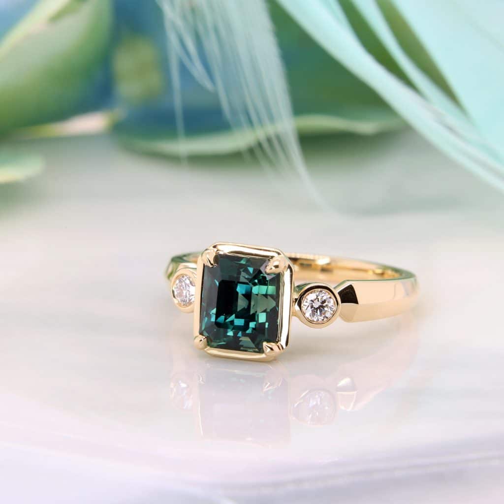 Teal Sapphire - Customised Jewellery Wedding Engagement Ring