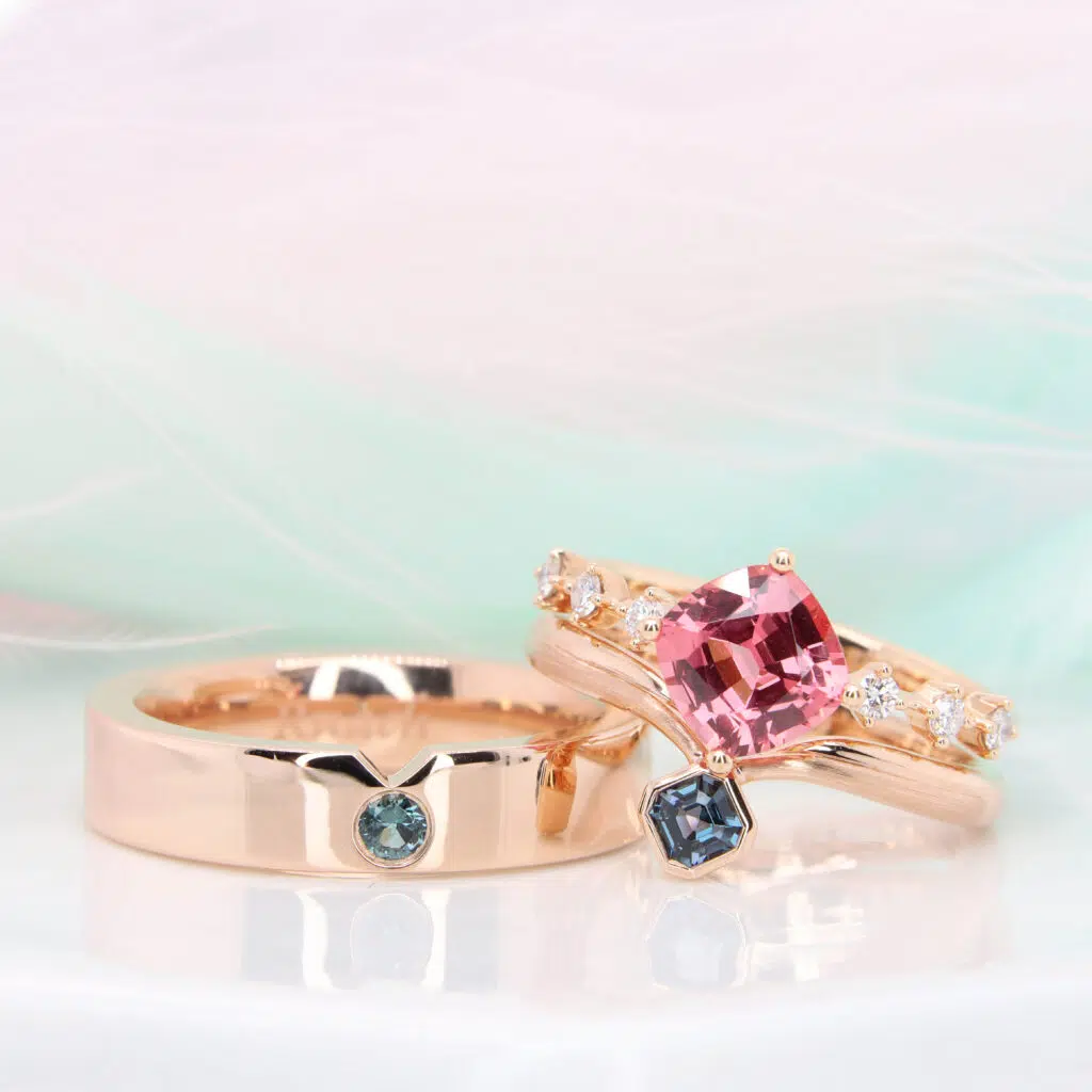 Pink Spinel Ring - Exceptional Rare Hot Pink To Red Gemstone