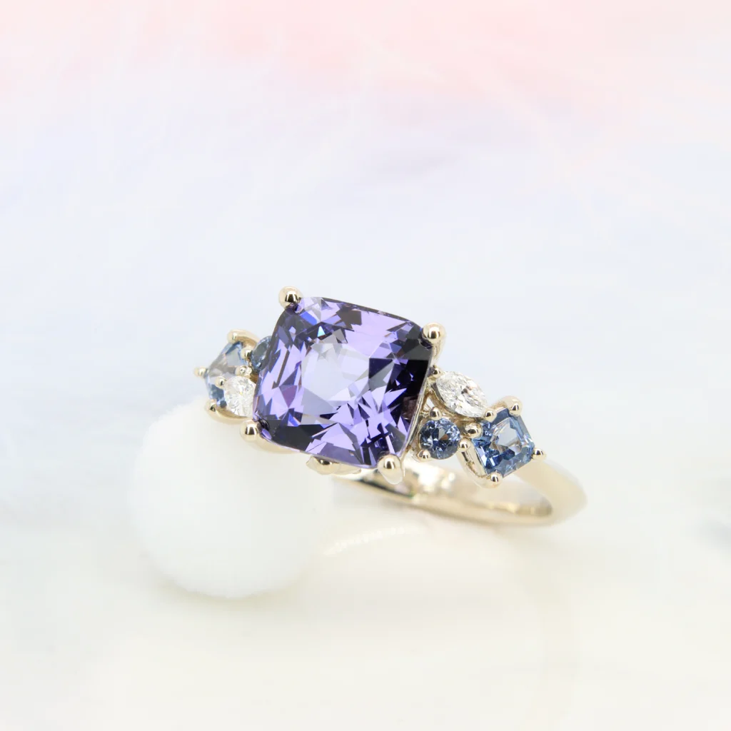 Personalised jewellery with Personalised Penguin & Rabbit design. Custom Spinel Gemstone Jewellery in Singapore.