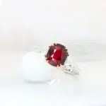 PigeonBlood Ruby Unheated Fine Jewelry with side Fancy Diamond Ring Jewellery in Singapore with widest selection of ruby gemstone
