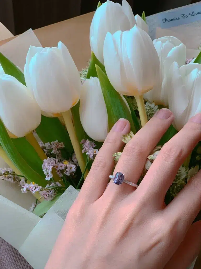 Customised Engagement Ring with Gemstone spinel for proposal Customised Engagement Ring with Gemstone spinel for proposal