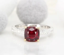 Vivid Ruby Proposal Ring - Gemstone Engagement Ring