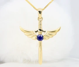 Personalised Jewellery Custom Design with Cross Wing Sword