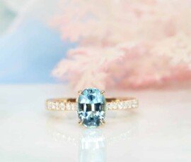 Aquamarine Ring - Bespoke Aquamarine Engagement Ring