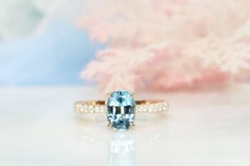 Gemstone: Santa Maria Aquamarine (Mozambique) | Status: Sold (Available for Commission) Aquamarine Ring - Bespoke Aquamarine Engagement Ring