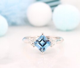 Aquamarine Engagement Ring