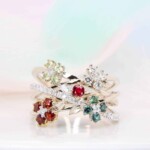 Floral-Fine-Jewelry-with-Family-Birthstone-Jewellery-ruby-peridot-garnet-and-tourmaline-diamond-sideview-perspective floral jewellery with family birthstone jewellery ring