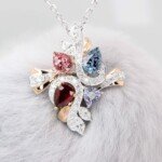 High Jewelry Family Birthstone Pigeonblood Ruby Padparadscha Sapphire Spinel Pendant attachable Bracelet Diamond Customised Fine Jewellery High Jewelry Family Birthstone Pigeonblood Ruby Padparadscha Sapphire Spinel Pendant attachable Bracelet Diamond Customised Fine Jewellery