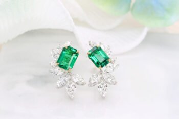 Emerald Vivid Green non oil and insignificant earring jewellery