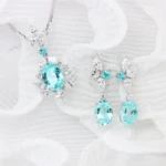 High Jewelry Paraiba Tourmaline Pendant & Earring Set Paraiba-Tourmaline-High-Jewelry-Pendant-with-Earring Fine Jeweller in Bespoke Jewellery