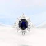 Royal Blue Sapphire 3.0ct Unheated Fine Jewelry Fancy Diamond-Ring Custom Royal Blue Sapphire 3.0ct Unheated Bespoke Fine Jewelry Fancy Diamond Ring in Singpapore