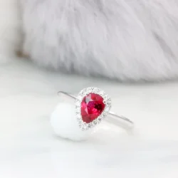 Ruby Pear Shape est 1.0ct | Vivid Red 'Pigeon Blood' Unheated (Mozambique) | GRS Certified
Status: Private Commission Pigeon Blood Ruby Pear Halo Diamond Wedding Ring
