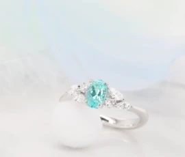 Paraiba Tourmaline with side cluster Diamond