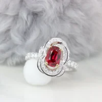 Pigeon Blood Ruby Floral Diamond Ring Unheated Flora Inspired Diamond Perspective