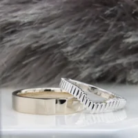 Art Deco Chevron Wedding Bands Wedding Bands with V shape